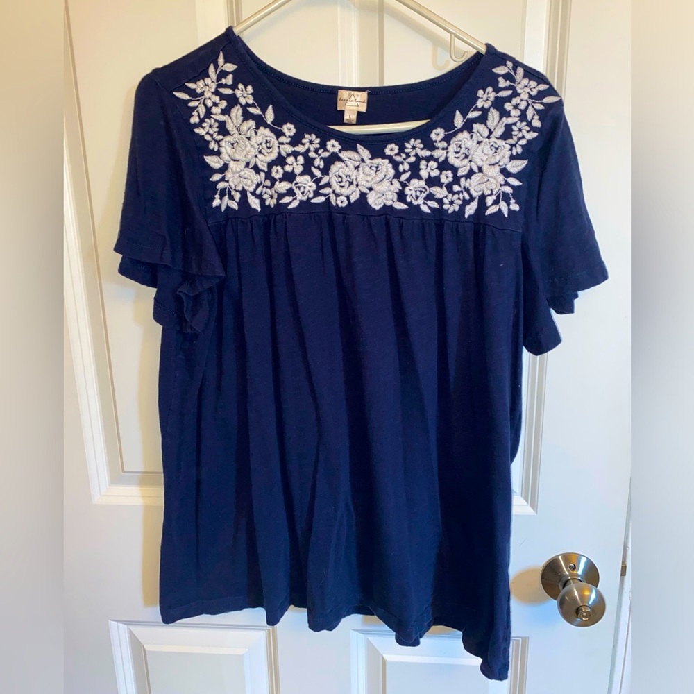 Keep In Touch Navy Shirt - Size L